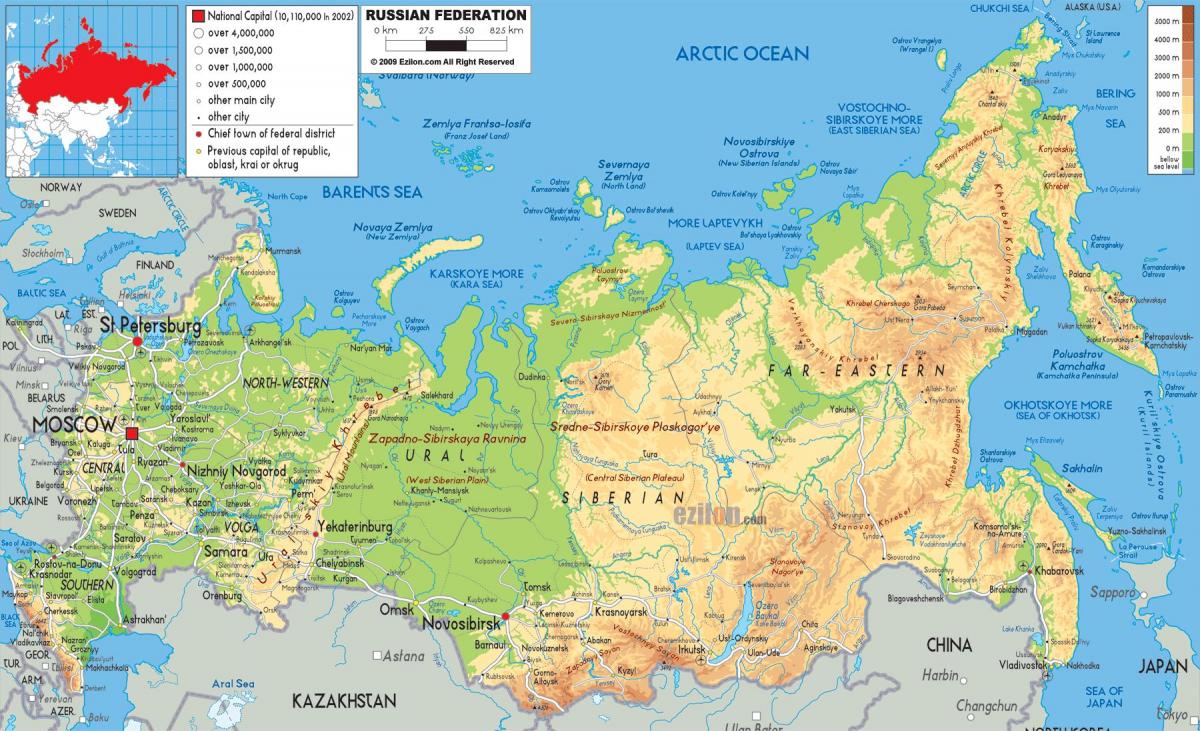 Errusia Mosku mapa
