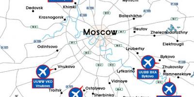 Mapa Moskuko aireportu