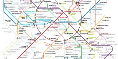 Metro geltokia Mosku mapa