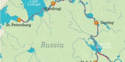 Mapa St Petersburg Mosku gurutzaldi