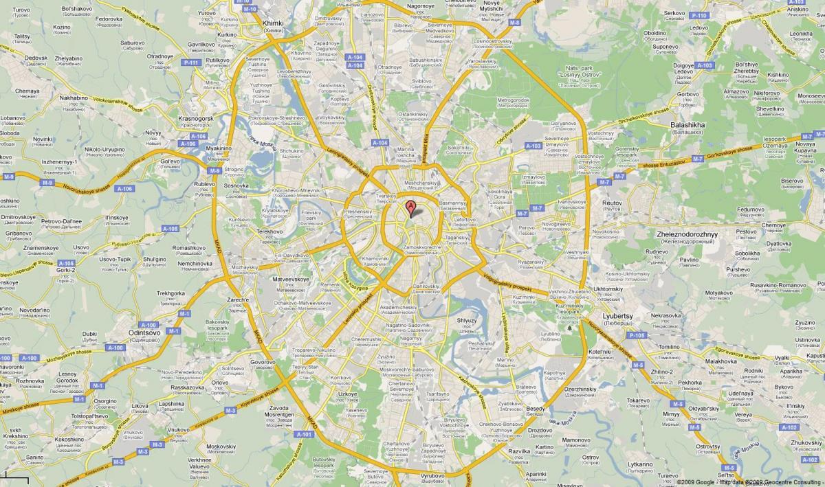 Moskva autopista mapa
