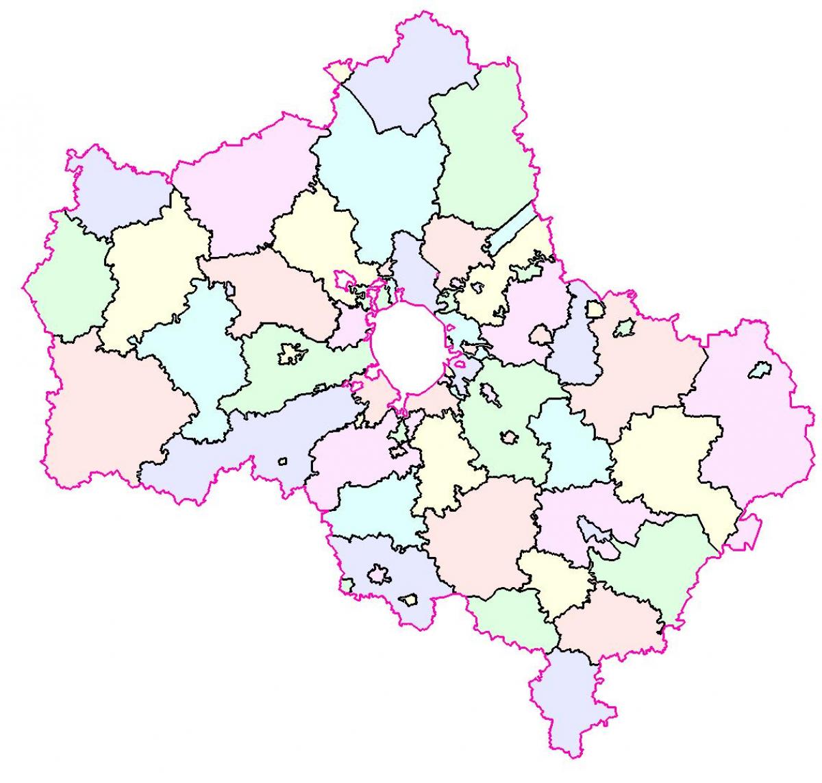 Moskva eskualdeko mapa