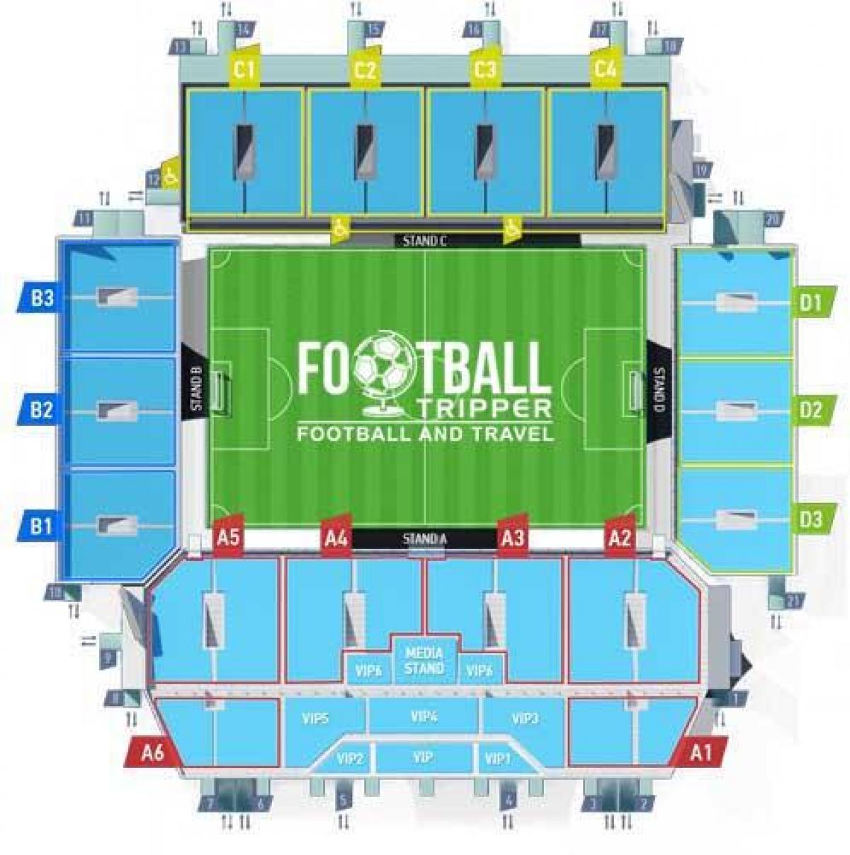 mapa Moskva stadium