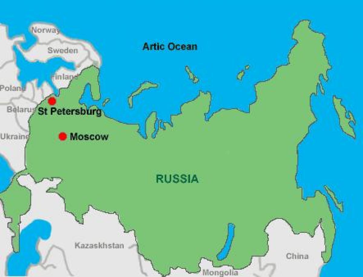Mosku eta san Petersburgo mapa