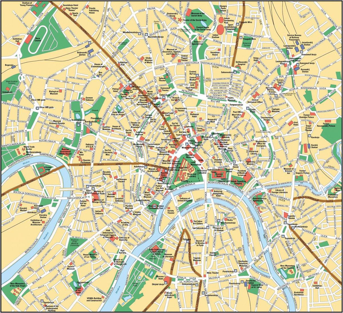 Moskva hiriaren mapa