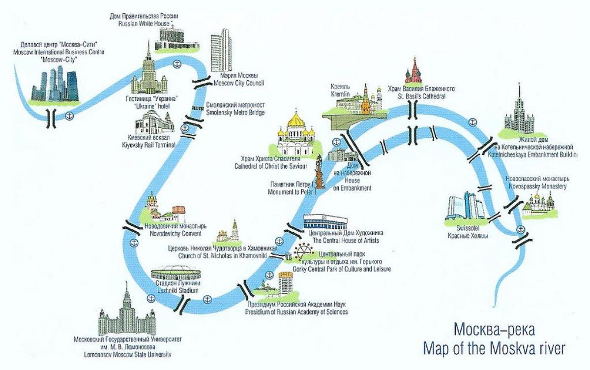 Moskva ibaiaren mapa