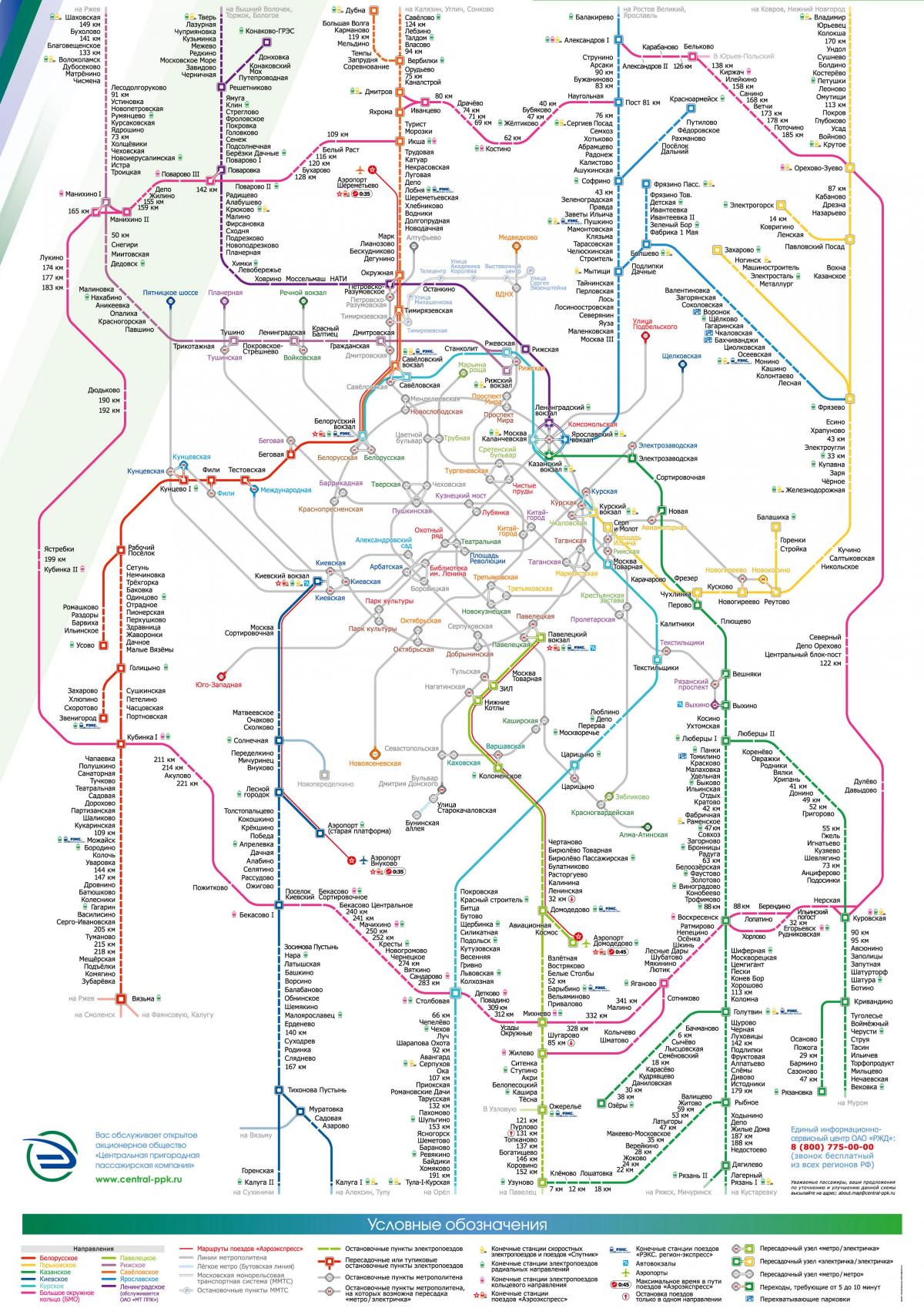 mapa Moskva trena