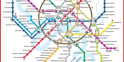 Mapa Moskuko metroan