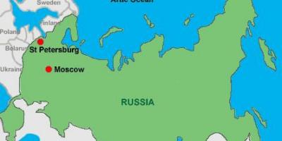 Mosku eta san Petersburgo mapa